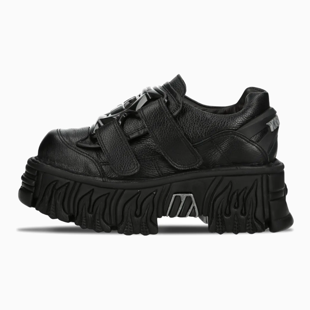 New Rock Luxor Negro "Fire Negro Lateral"