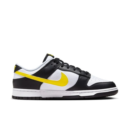 Nike Dunk Low Retro - White Black Panda Yellow Swoosh