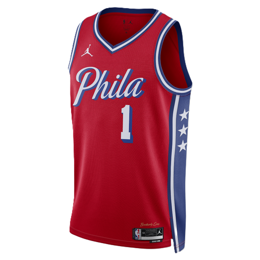Nike Harden Philadelphia 76ers NBA Statement Jersey Red