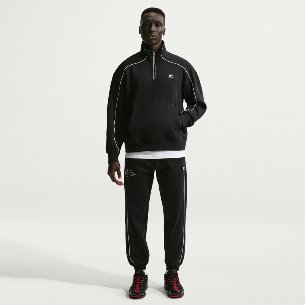 Nike Air Men's Fleece Quarter-Zip Top Black