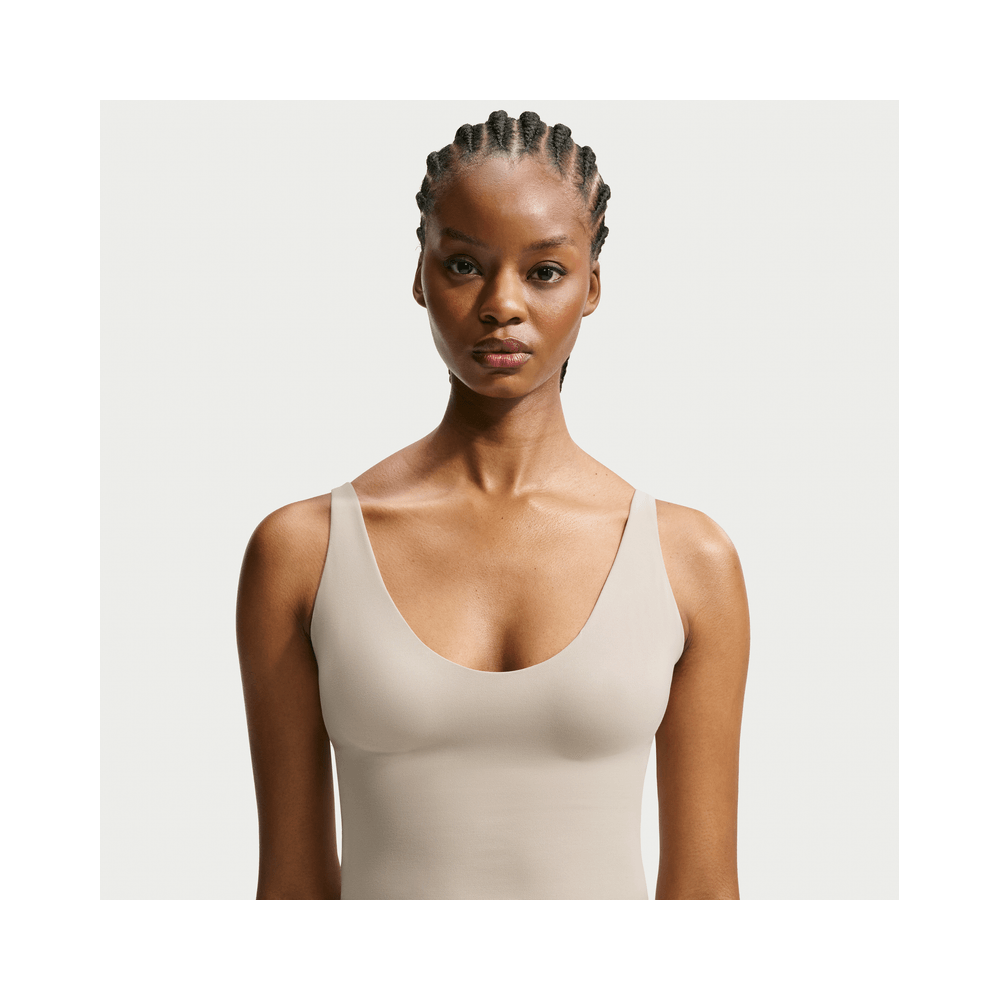 NikeSKIMS Studio Stretch Women's Plunge Tank Top NSKM Linen/NSKM Linen